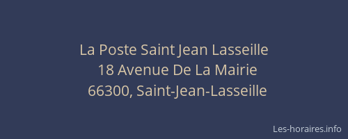La Poste Saint Jean Lasseille