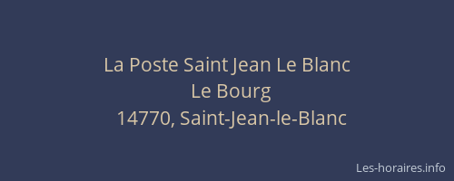 La Poste Saint Jean Le Blanc