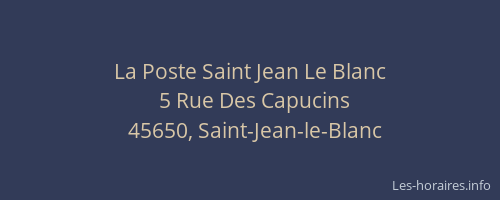 La Poste Saint Jean Le Blanc