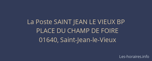 La Poste SAINT JEAN LE VIEUX BP