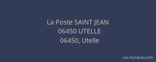 La Poste SAINT JEAN
