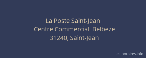 La Poste Saint-Jean