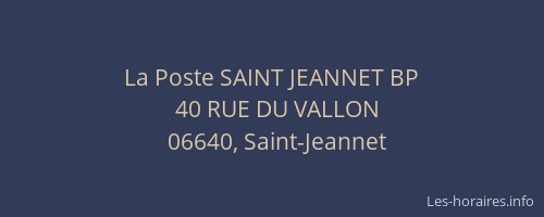 La Poste SAINT JEANNET BP