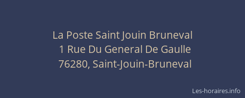 La Poste Saint Jouin Bruneval
