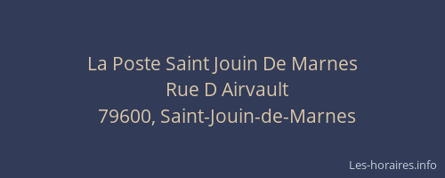 La Poste Saint Jouin De Marnes