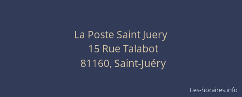 La Poste Saint Juery