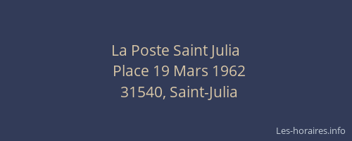 La Poste Saint Julia
