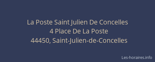 La Poste Saint Julien De Concelles