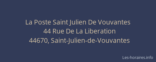 La Poste Saint Julien De Vouvantes
