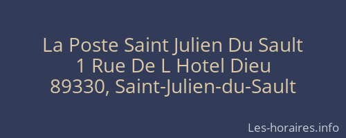 La Poste Saint Julien Du Sault
