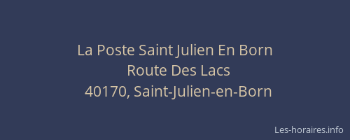 La Poste Saint Julien En Born