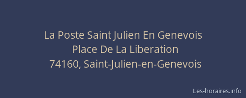 La Poste Saint Julien En Genevois