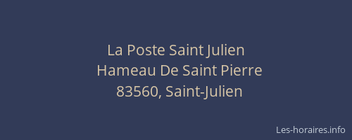 La Poste Saint Julien