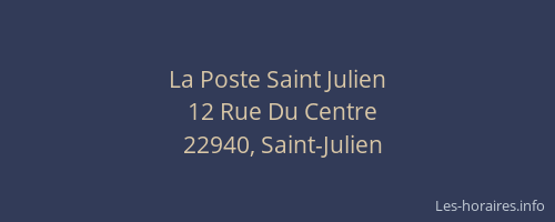 La Poste Saint Julien