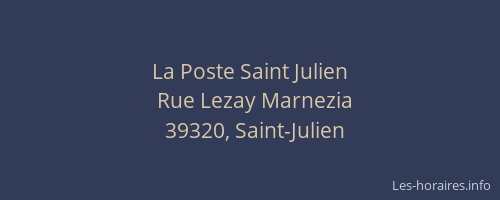 La Poste Saint Julien