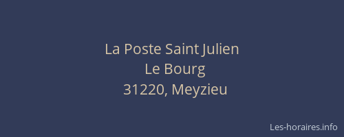 La Poste Saint Julien