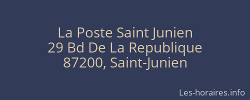 La Poste Saint Junien