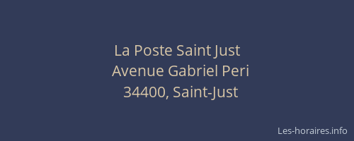 La Poste Saint Just