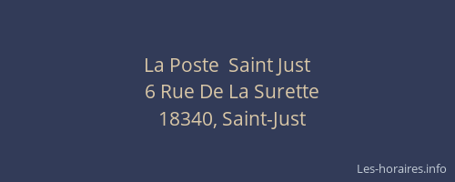 La Poste  Saint Just