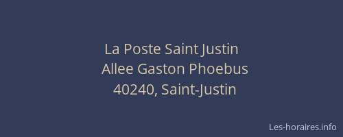 La Poste Saint Justin