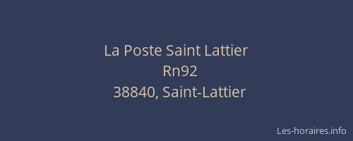 La Poste Saint Lattier