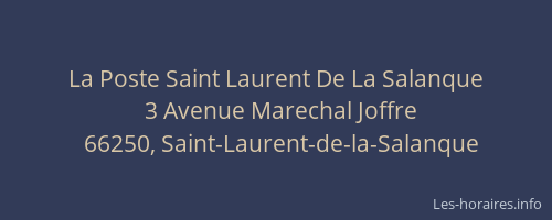 La Poste Saint Laurent De La Salanque