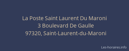 La Poste Saint Laurent Du Maroni