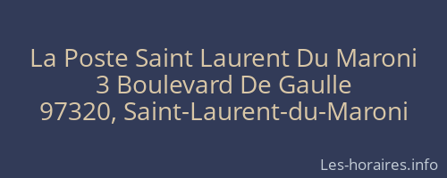 La Poste Saint Laurent Du Maroni