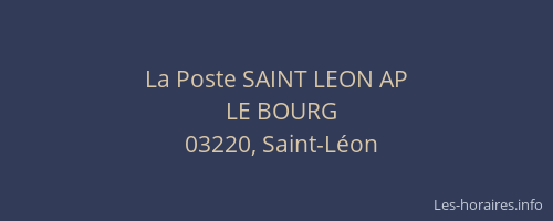 La Poste SAINT LEON AP