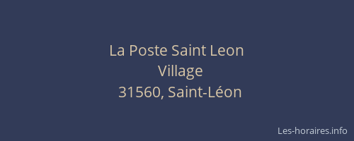 La Poste Saint Leon
