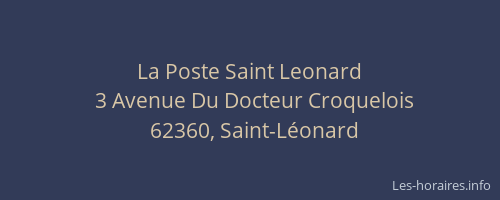 La Poste Saint Leonard