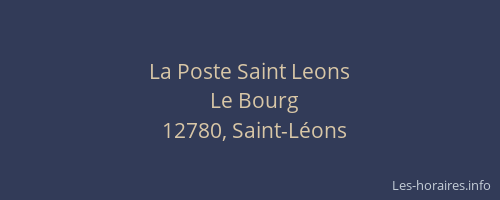 La Poste Saint Leons