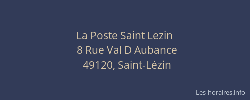 La Poste Saint Lezin