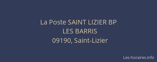 La Poste SAINT LIZIER BP