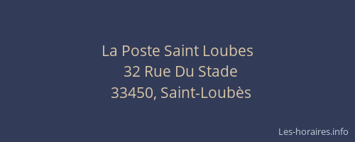 La Poste Saint Loubes