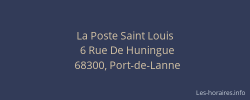 La Poste Saint Louis