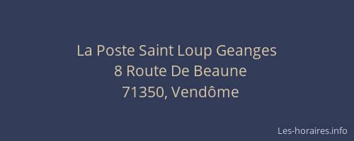 La Poste Saint Loup Geanges