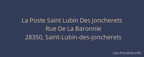 La Poste Saint Lubin Des Joncherets