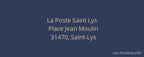 La Poste Saint Lys