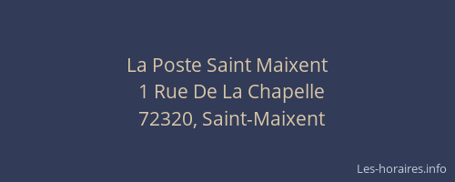 La Poste Saint Maixent