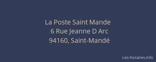 La Poste Saint Mande