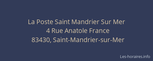 La Poste Saint Mandrier Sur Mer