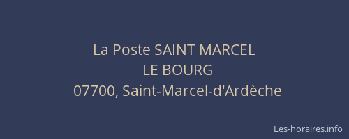 La Poste SAINT MARCEL