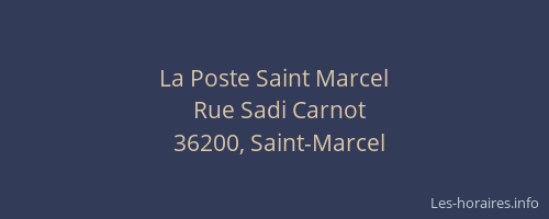 La Poste Saint Marcel