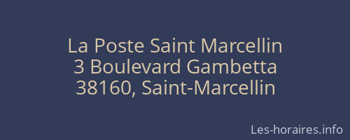 La Poste Saint Marcellin
