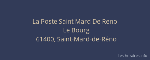 La Poste Saint Mard De Reno