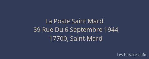 La Poste Saint Mard