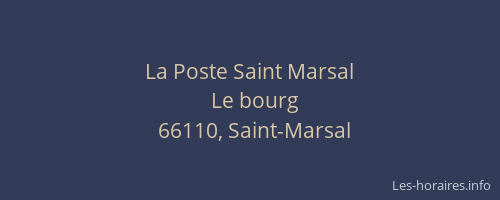 La Poste Saint Marsal