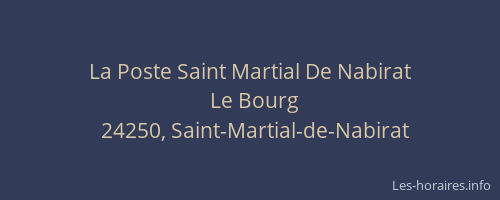 La Poste Saint Martial De Nabirat