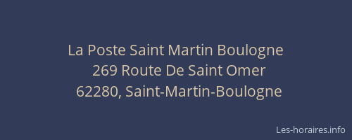 La Poste Saint Martin Boulogne
